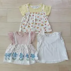 夏物トップス 3枚 まとめ売り 80cm 女の子