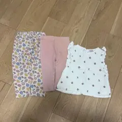 ユニクロボトムス2点　プティマイントップス1点