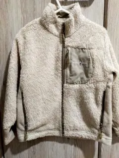 フリースジャケット 110cm クリーム色