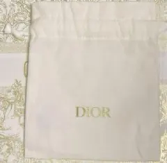 新品　dior クリスチャンディオール　ポーチ　巾着　ディオール　未使用　白