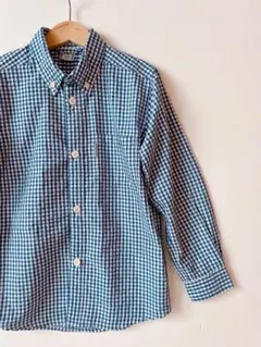 mont-bellモンベル　キッズギンガムシャツ120①