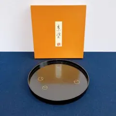 京漆器　京塗　お盆　桐丸盆　つぼつぼ　工芸品　京都　菓子器