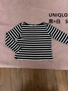 UNIQLO ボーダーT レディース 白 ブラック　S