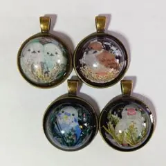【レジン・ハンドメイド】鳥　バッグチャーム・ネックレス