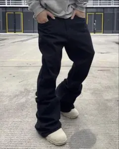 ホワイトフレアデニム デニムパンツ drip swag ホワイトフレアデニム デニムパンツ drip swag - メルカリ