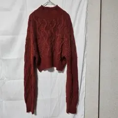レディース ケーブル編み セーター トップス 大人かわいい おしゃれ 短丈 古着