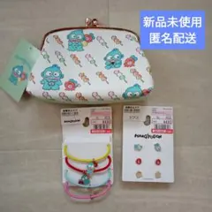 【最終値下】ハンギョドン　がま口ポーチ　ピアス　ヘアゴム　セット