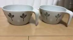 NISHI スープカップ 2個セット リーフ柄のサムネイル