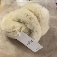 クリーム色　ファー　耳あて　イヤーマフ　おしゃれ 可愛い