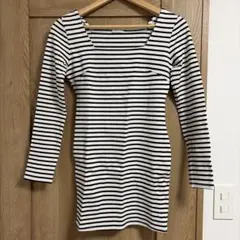 EMODA CONSCIOUS ボーダー 長袖 ミニワンピース