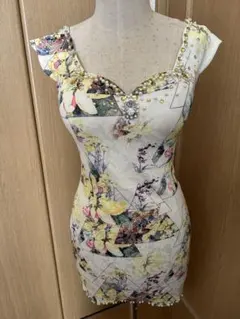 an花柄キャバドレス
