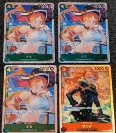 ワンピースカード（ナミ・サンジ） ＳＲ ４枚セット