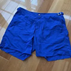 BARNEYS NEW YORKメンズ ブルー ショートパンツ サイドベルト付きのサムネイル