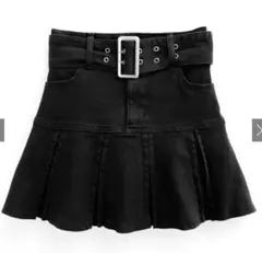 GRL ベルトインパン 裏地付き プリーツミニスカート