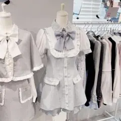 アンクルージュ ツイードセットアップ ブルー