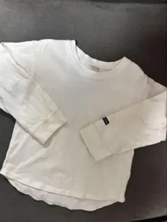 PETIT MAIN 長袖カットソー 110 ホワイト　プティマイン　ロンT 白