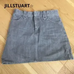 【ジルスチュアート】グレーデニムミニスカート