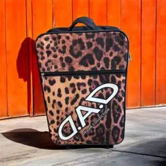 D.A.D キャリーバッグ レオパード柄 ロゴプリント