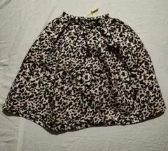 ヒョウ柄 フレアスカート　①-27