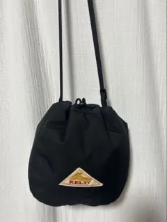 （美品）KELTY リバーシブル巾着　ブラック　ベージュ