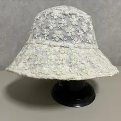 タグ付き✨ドリームシスタージェーン　帽子　ハット　ビーズ刺繍　デニム　花柄　希少 タグ付き✨ドリームシスタージェーン 帽子 ハット ビーズ刺繍 デニム