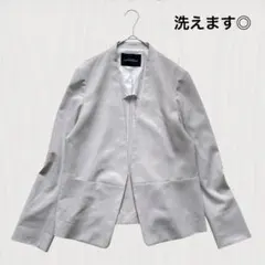 洗える◎ 上品✨green label relaxing ノーカラージャケット