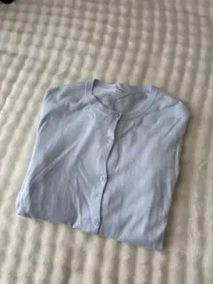 UNIQLO ライトブルー　クルーネックカーディガン Lサイズ