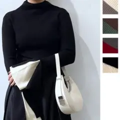 『　インスタで大人気！　』　クールクール配色フレアハイネックプルオーバー