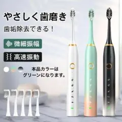 ⭐️電動歯ブラシ 音波歯ブラシ 高速振動 IPX7防水 USB充電⭐️のサムネイル