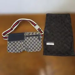 グッチ　GUCCI　GGパターンのボディバッグ、キャンバス　美品10回使用