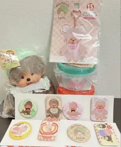 モンチッチ エンタメくじ ラストワン賞 男の子ver. アクキー、缶バッジ4種