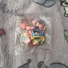 カップケーキ・リボンデザイン ヘアゴム 10個セット