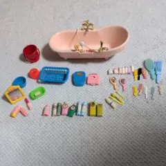 リカちゃん、ジェニーちゃん用 バスタブとバス用品バラエティセット