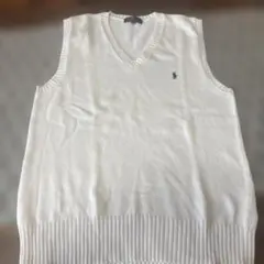 Polo Ralph Lauren ホワイト Vネックニットベスト170