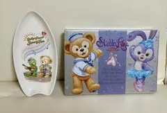 ダッフィーフレンズ お菓子の空き缶 スーベニアお皿