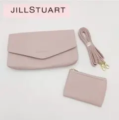 ジルスチュアート JILLSTUART レザー調バッグ ミニポーチ 2点セット