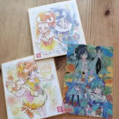 デリシャスパーティー　 キラキラプリキュアアラモード色紙 カード 3点セット