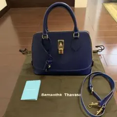 『美品』サマンサタバサ レディアゼル（ネイビー）チャーム付き
