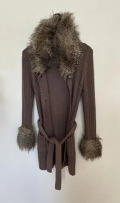 GapKids ファー付きニットカーディガン 160 cm