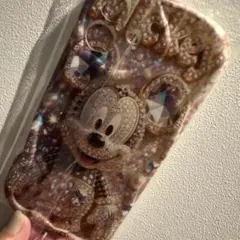 ミッキーマウス スワロフスキー風 iPhoneケース新品未使用