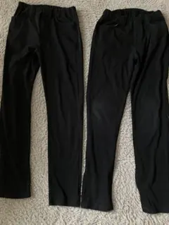 無印良品　キッズ レギンスパンツ ブラック 2点セット