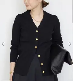 新品★ *DINER RIB Vネックカーディガン