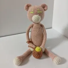遊べるあみぐるみ クマ【さくら】 ハンドメイド