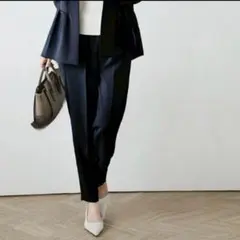 パンツスーツ セットアップ フォーマル レディース ネイビー L