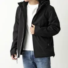 【M】Calvin Klein カルバンクライン フードジャケット 裏ボア/黒