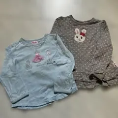 ミキハウス　mikihouse 長袖カットソー　ロンT ２枚まとめて　100cm