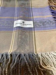 【PIERRE BALMAIN】大判ストール薄手90年代（1箇所シミ有り／中古）