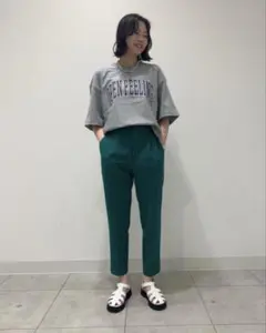 GU ストレッチテーパードパンツ グリーン