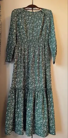 ✴︎シップスショルダーフリルフラワーワンピース