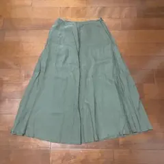 無印良品　リネン　麻　カーキ　グリーン　スカートのサムネイル